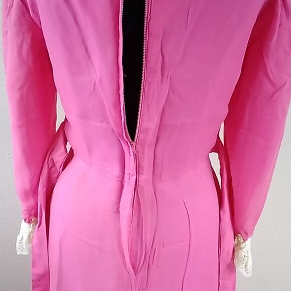 Handmade Silk Women Vintage Dress Size M Needs to Clean - Picture 10 of 16